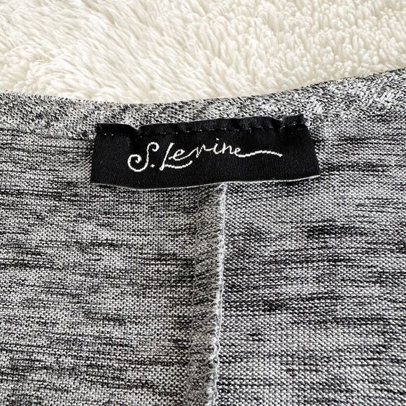 S. Levine Dress Size SSilver Metallic Foil Cold-Shoulder Mini - Picture 6 of 8